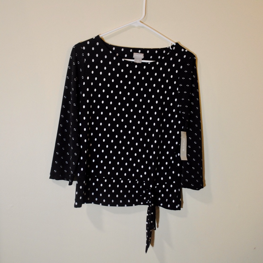 Chico's Mixed Dot Blouse - Size 0